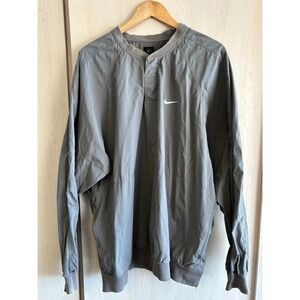 Nike Golf Windshirt Mens XL Green Pullover Henley Windbreaker 90s Y2K Nylon